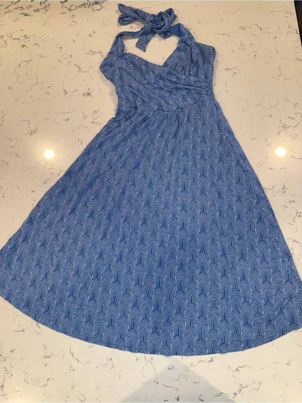Boden Blue One-Shoulder Summer Dress